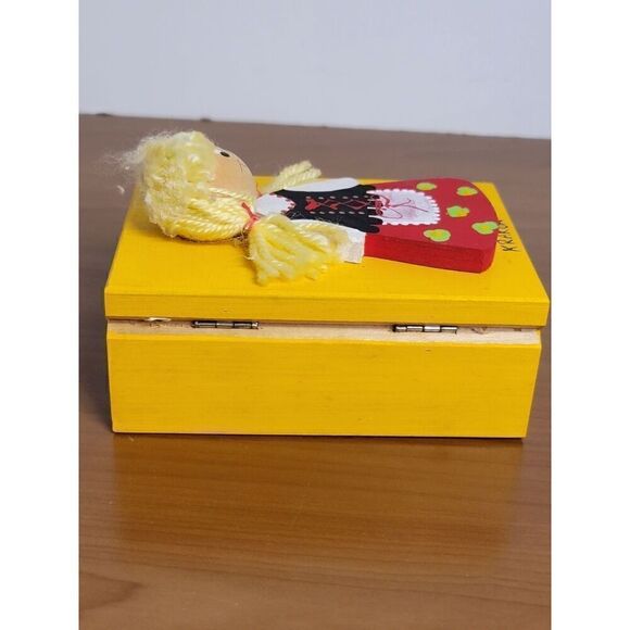 Wooden Doll Trinket Box #A20 - Picture 5 of 9